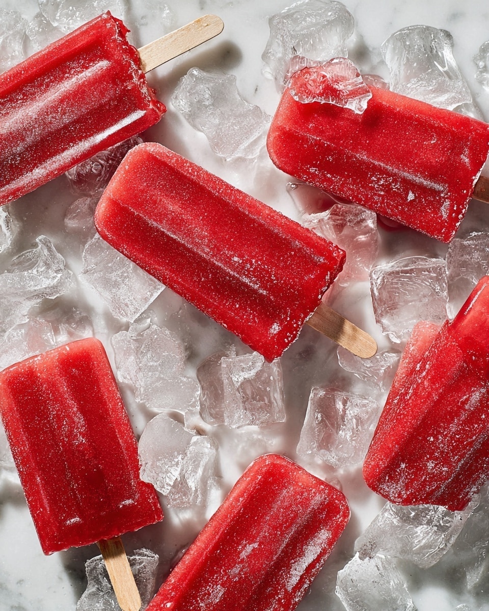 Fresh Strawberry Fruit Popsicles Recipe
