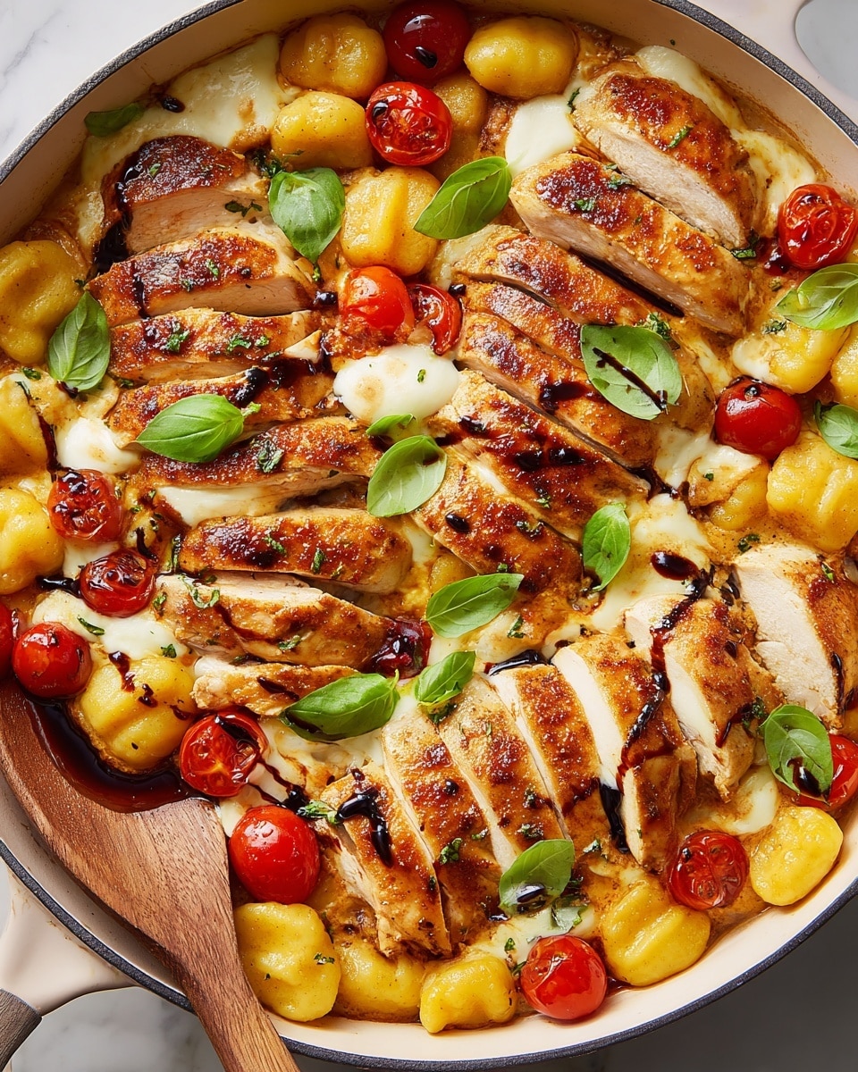 Caprese Chicken Gnocchi Skillet Recipe