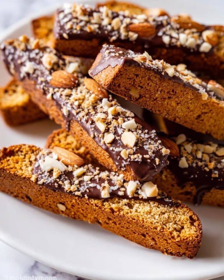 Chocolate-Dipped Almond Biscotti Recipe