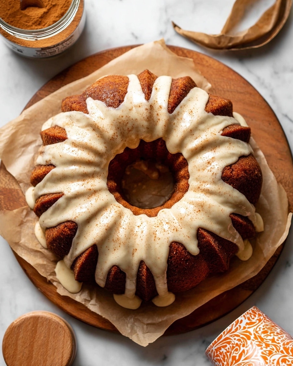 Pumpkin Spice Bundt Cake with Optional Chocolate Chips and Maple Icing Recipe