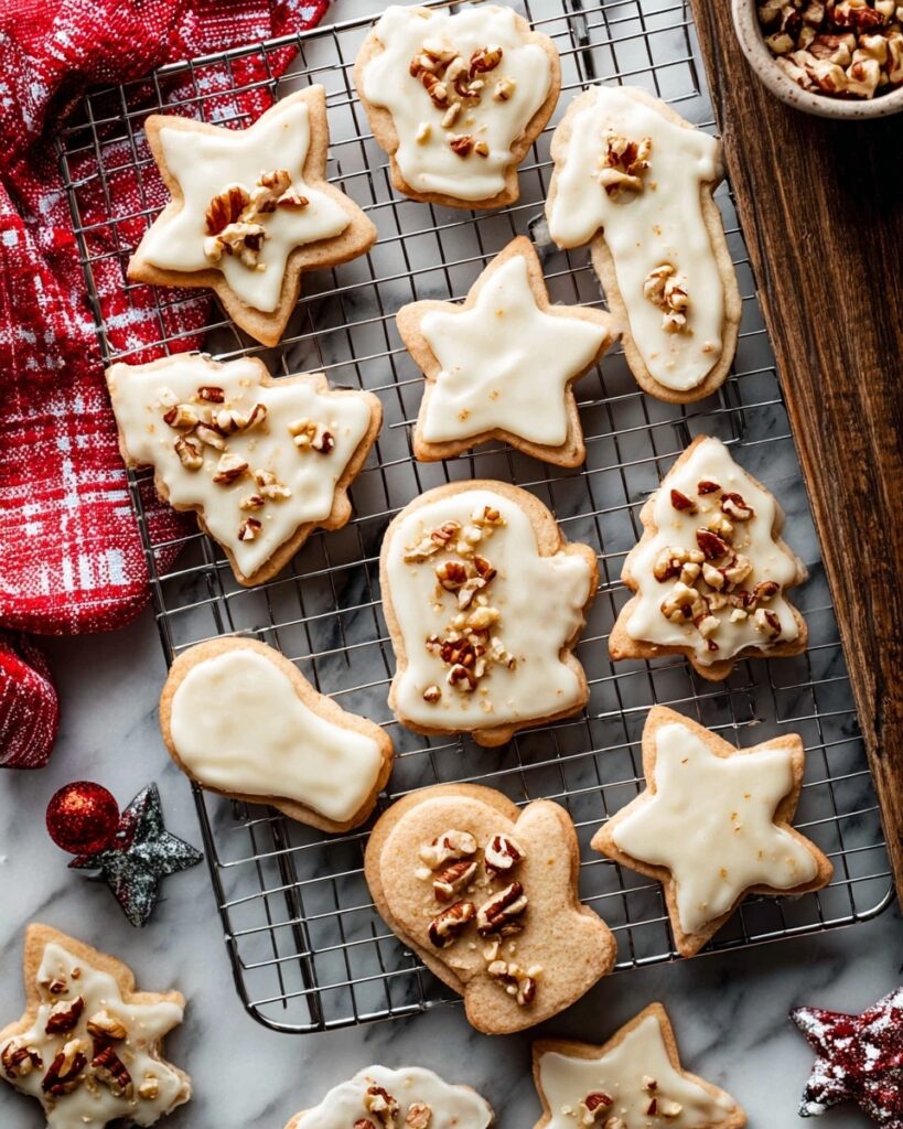Pecan Sugar Cookies with Brown Butter Icing Recipe