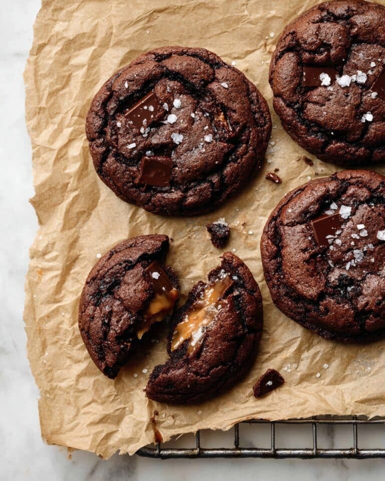 Salted Caramel Dark Chocolate Cookies Recipe