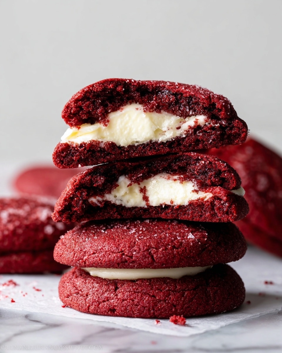 Cream Cheese Stuffed Red Velvet Cookies Recipe