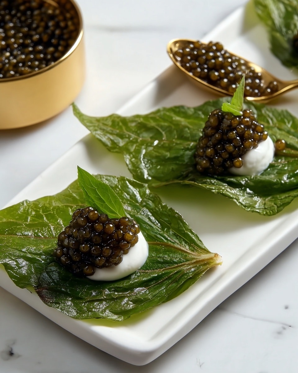 Basil Chips and Caviar Recipe