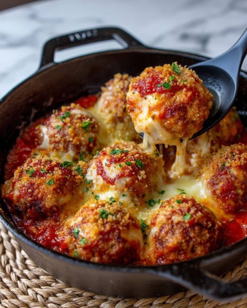 Chicken Meatball Parmigiana Recipe