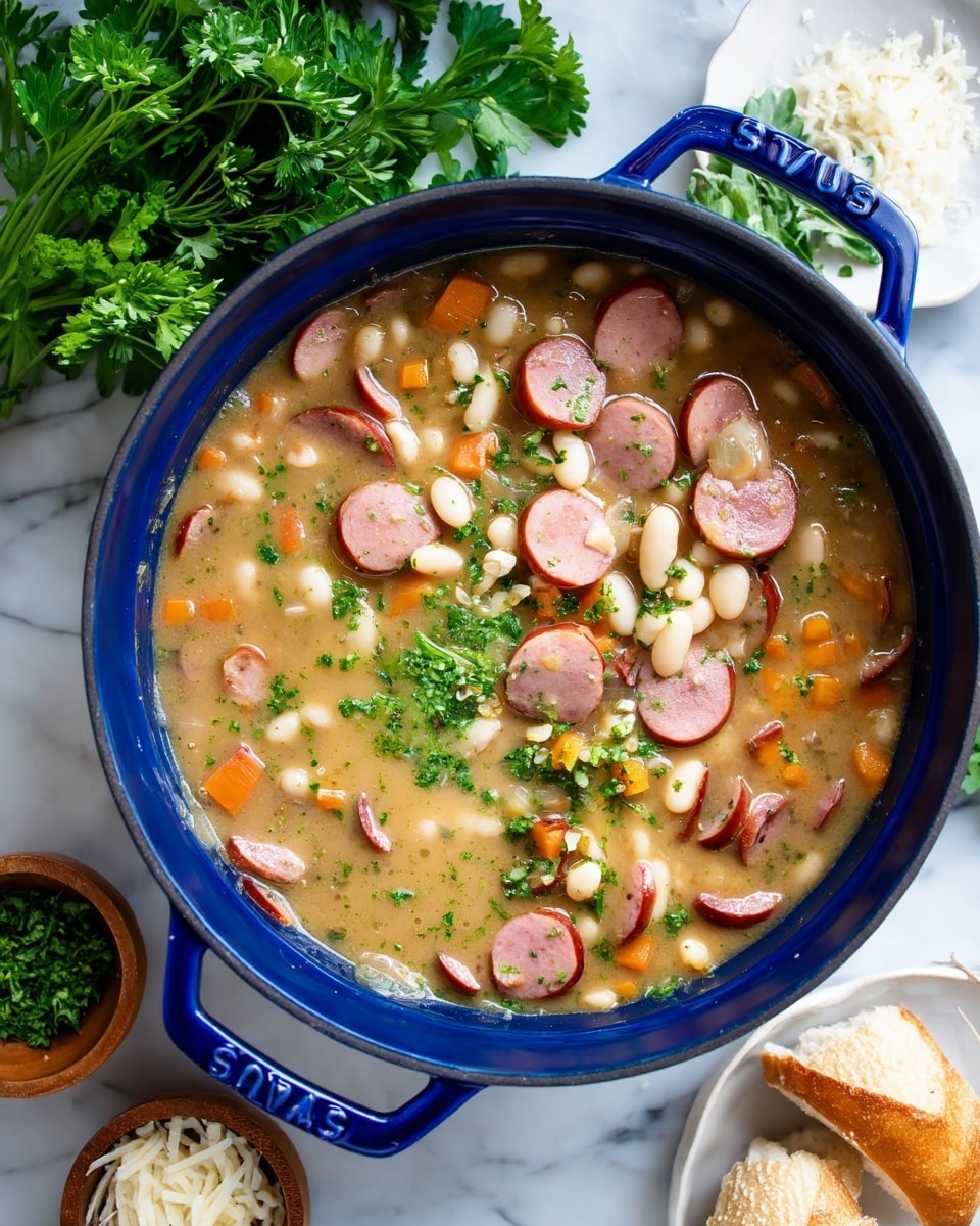 Creamy Bean and Kielbasa Soup Recipe