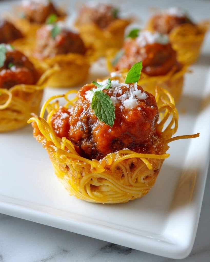 Spaghetti & Meatball Bites Recipe