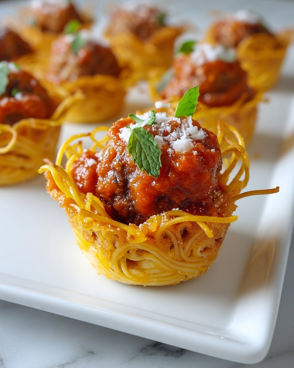 Spaghetti & Meatball Bites Recipe