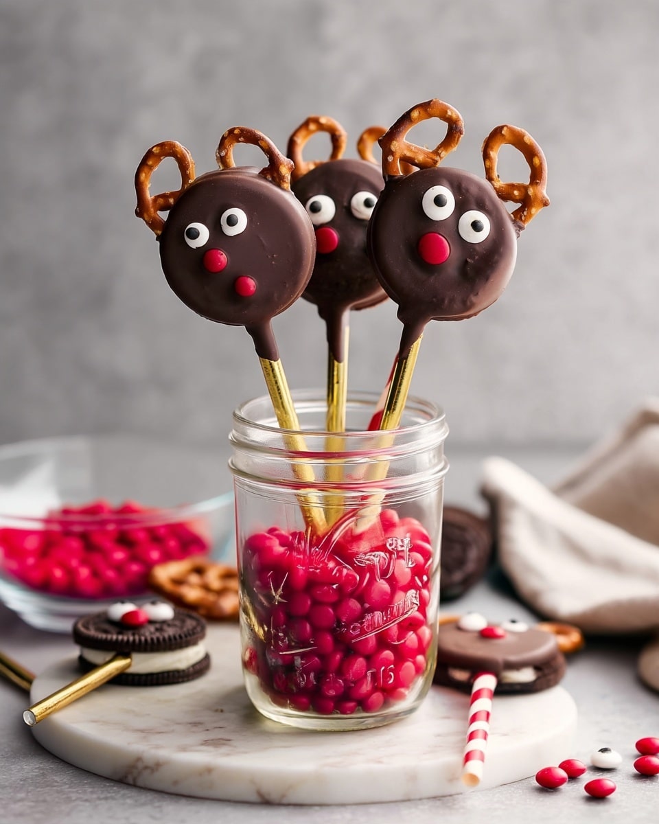 Chocolate Covered Oreo Reindeer Cookies Recipe