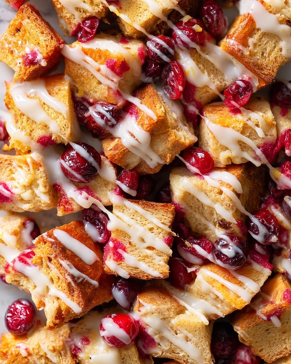 Cranberry Bread Pudding with Orange and Almond Recipe