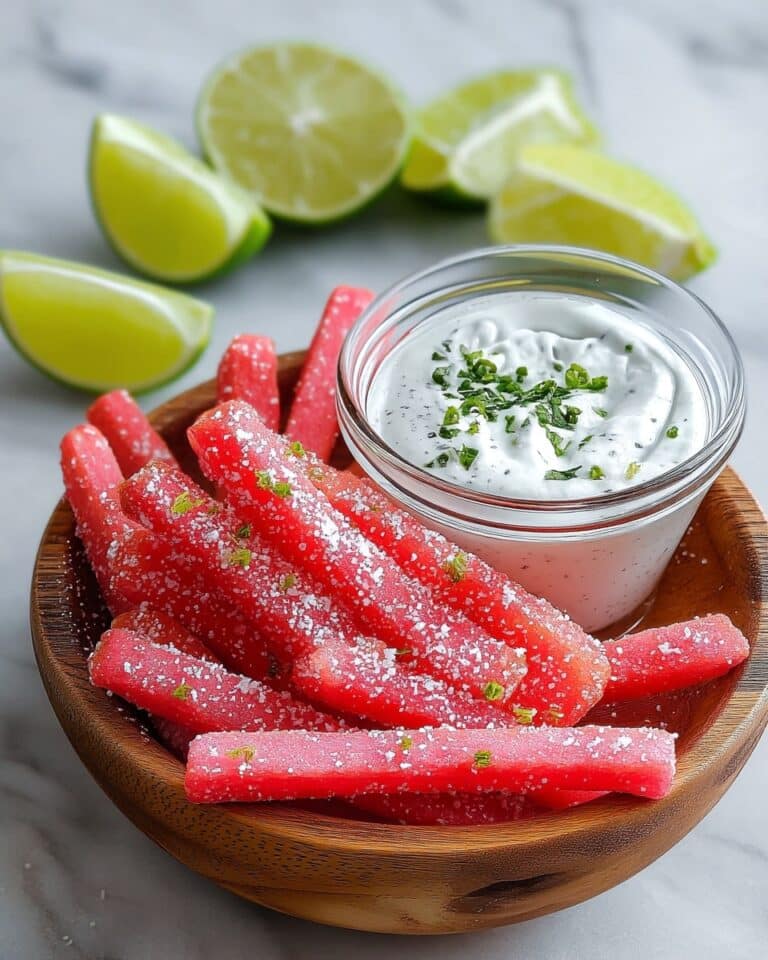 Watermelon Fries with Coconut Lime Dip Recipe