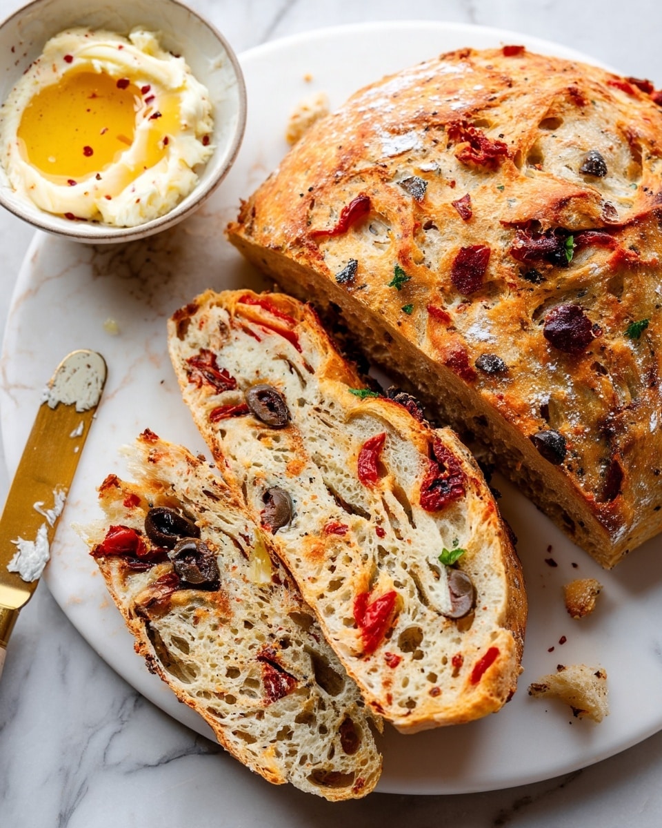 Crusty No-Knead Pizza Bread with Hot Honey Butter Recipe