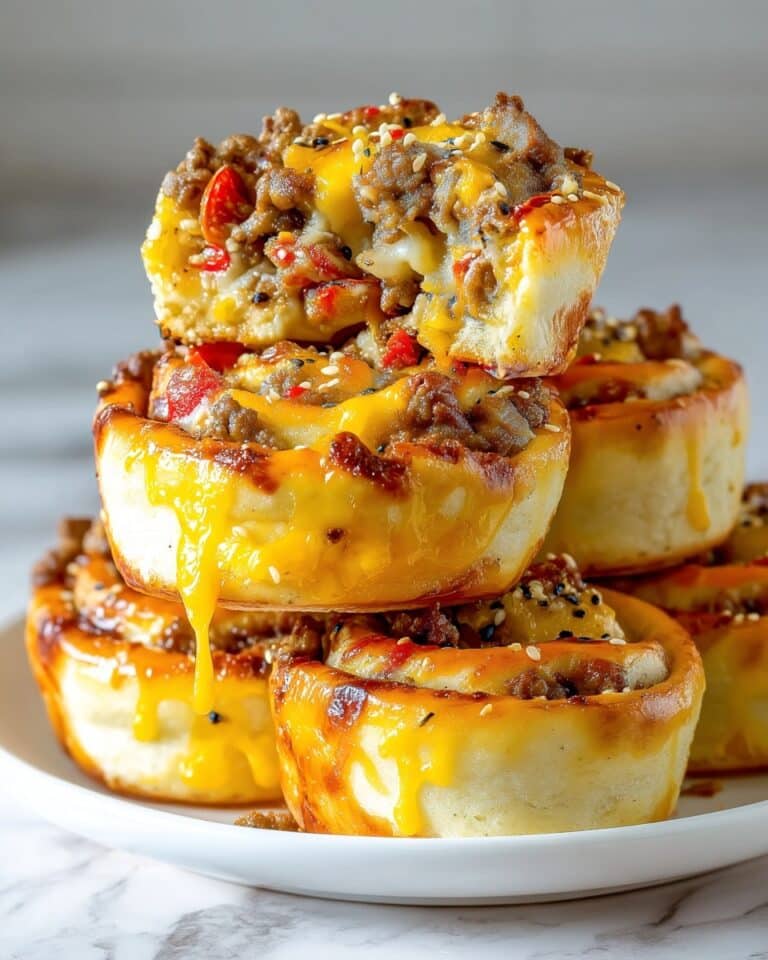 Cheeseburger Pinwheel Pizza Bites Recipe