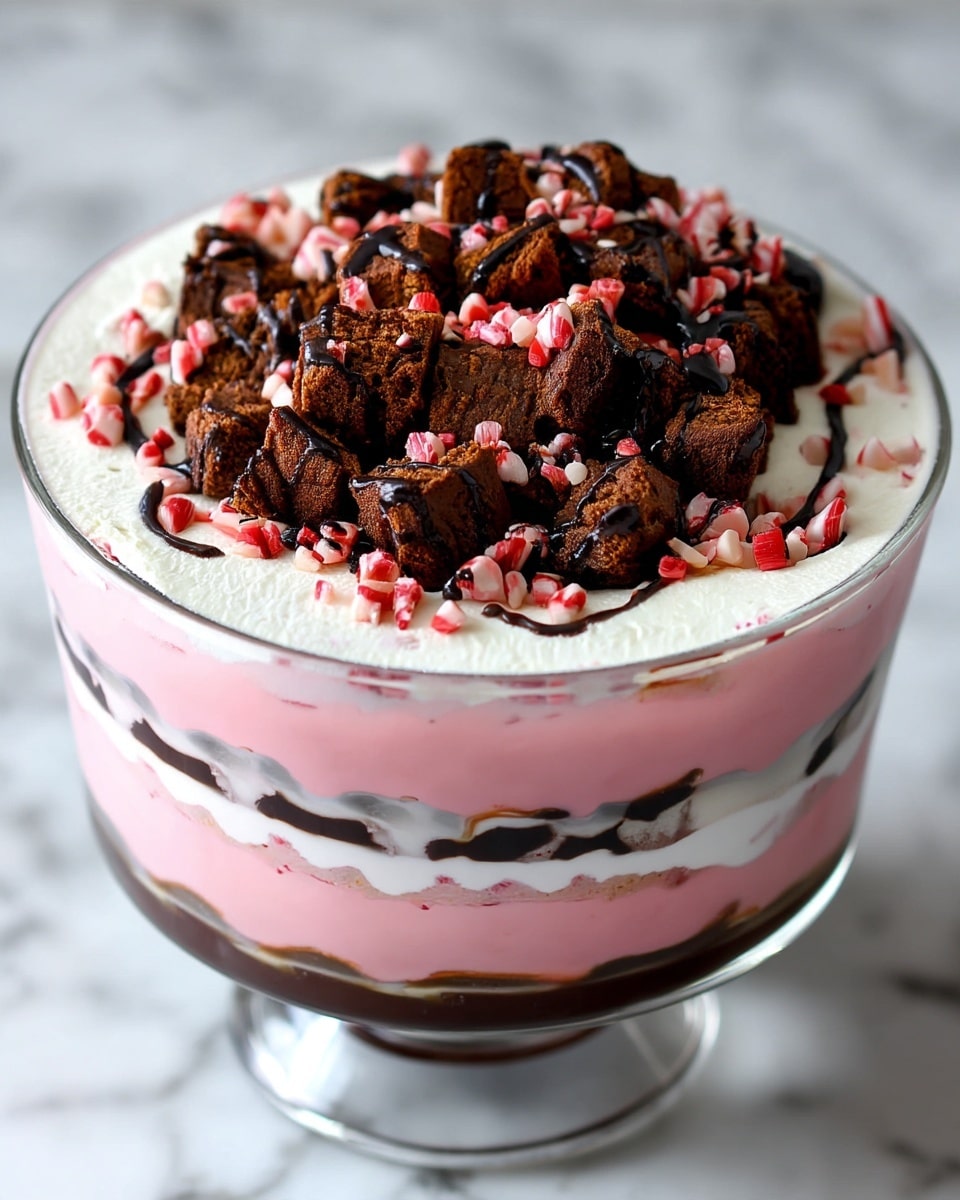 Peppermint Cheesecake Brownie Trifle Recipe