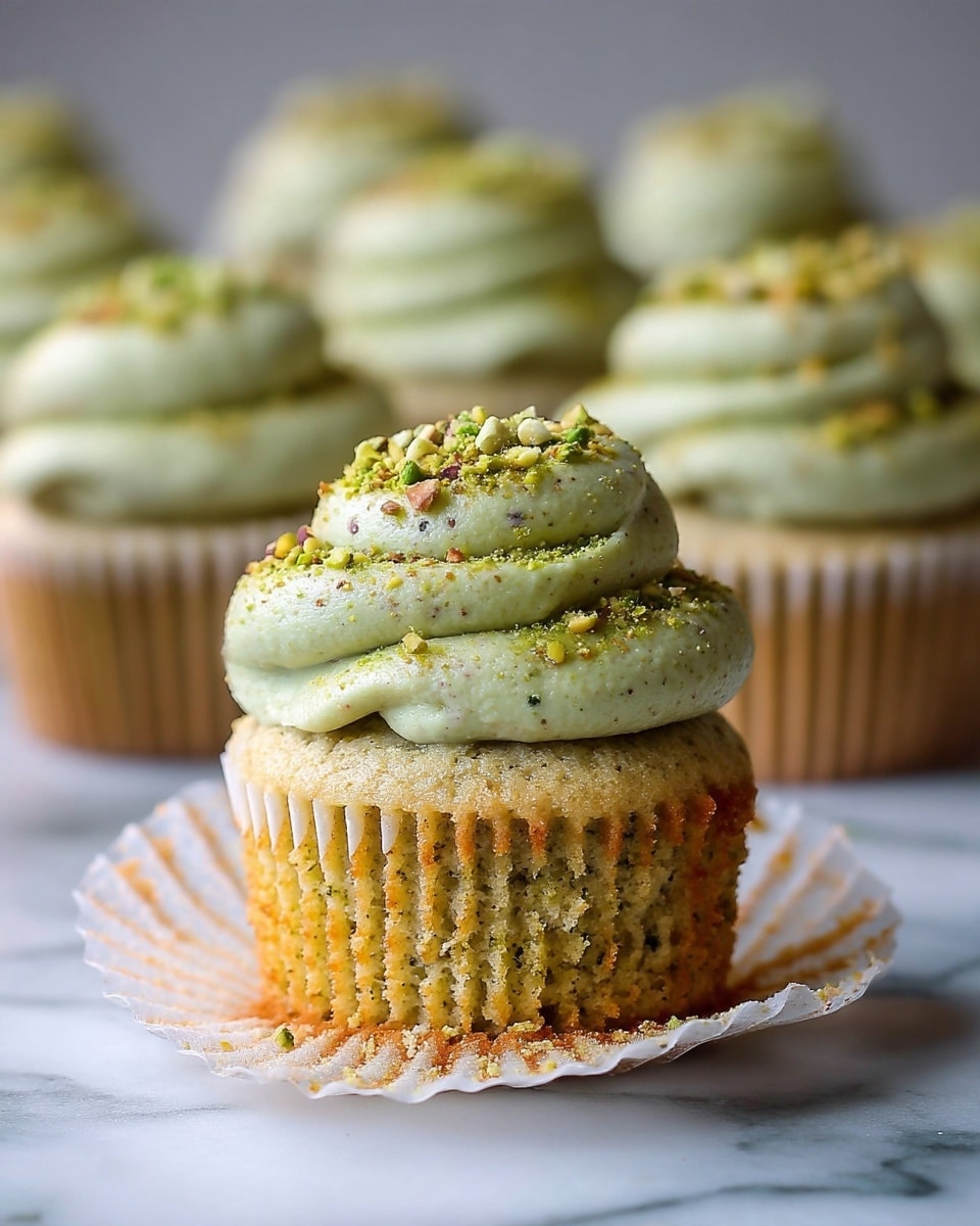 Pistachio Cupcakes with Pistachio Buttercream Frosting Recipe