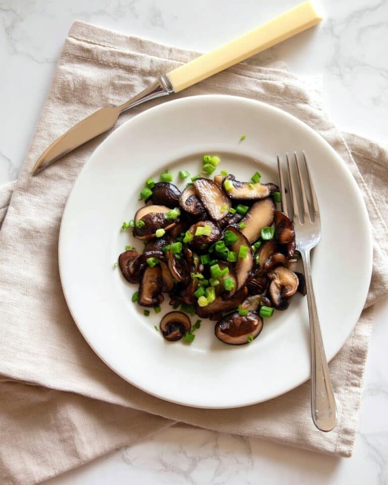 Sautéed Shiitake Mushrooms with Garlic and Green Onions Recipe