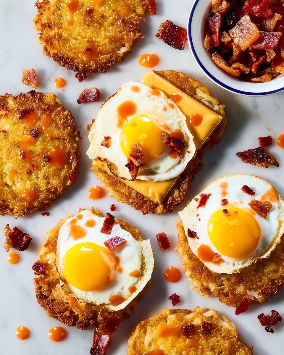 Crispy Hash Brown Breakfast Tostadas Recipe