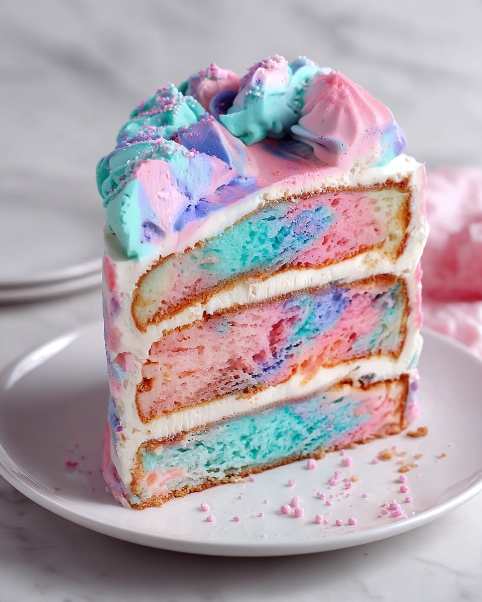 Cotton Candy Cake Fluffy Layers Recipe