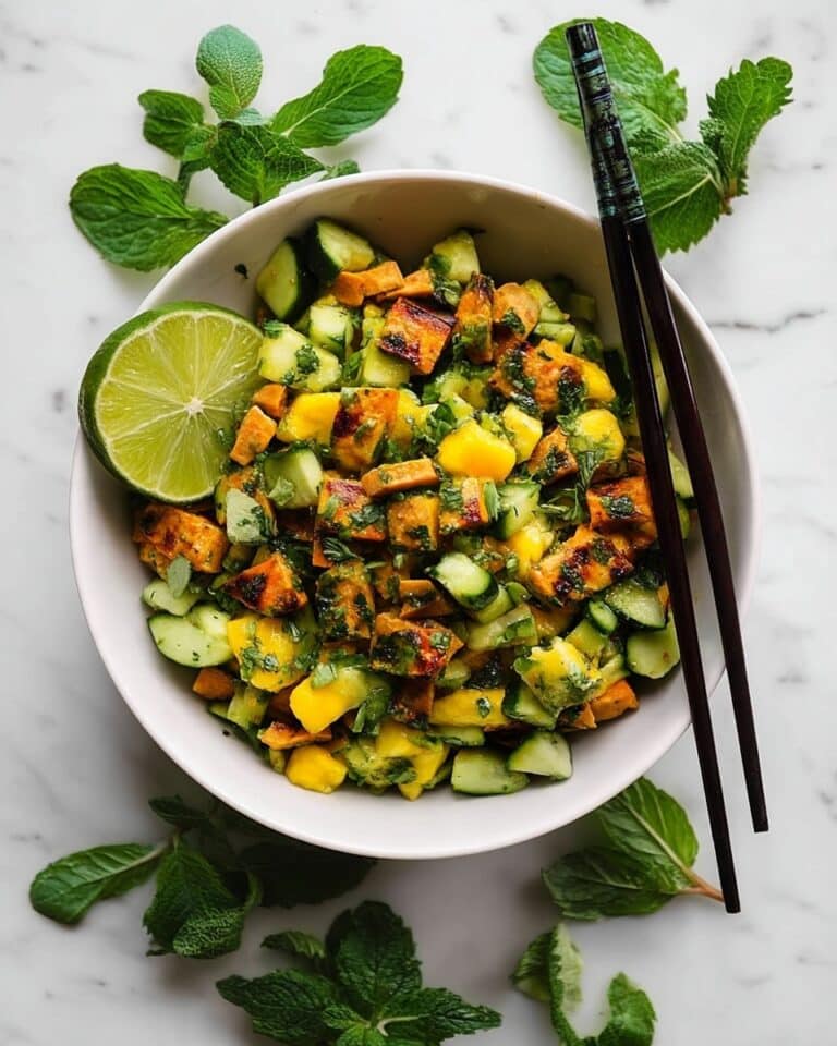Thai Mango Avocado Salad with Grilled Sweet Potatoes Recipe