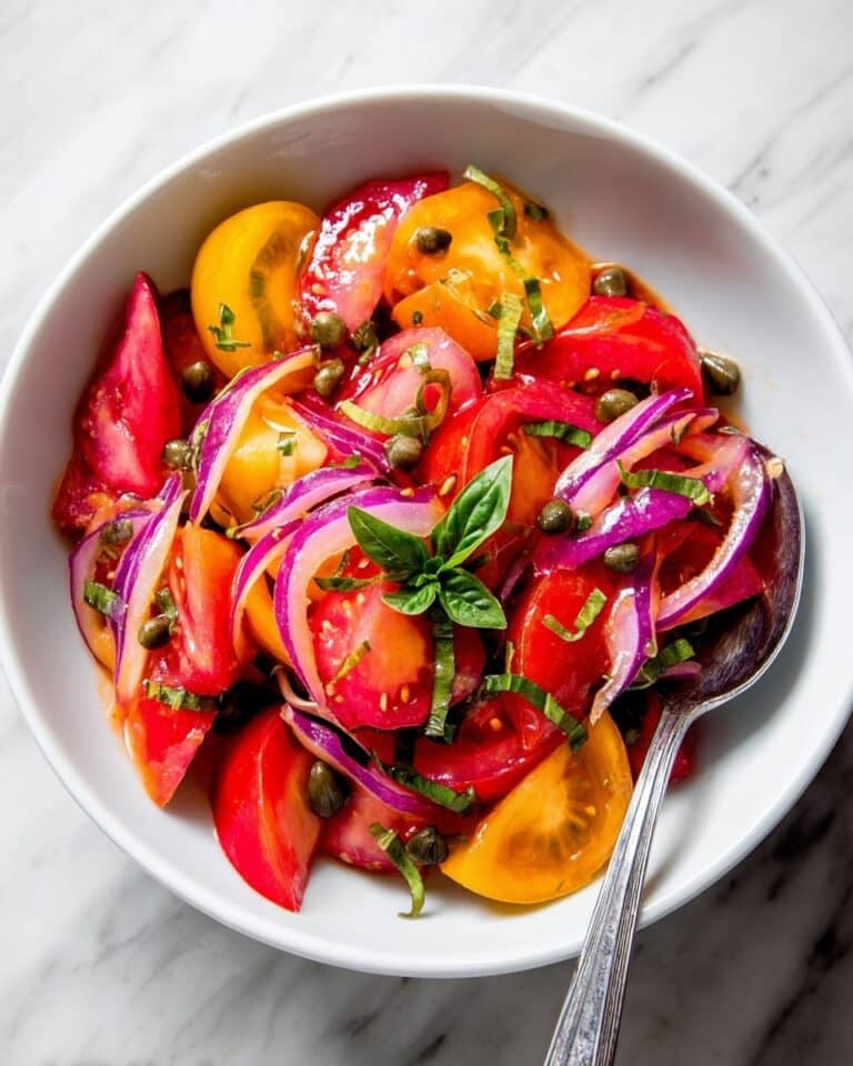 Tomato and Onion Salad with Capers and Fresh Herb Dressing Recipe